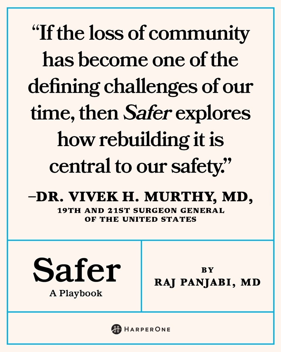 rajpanjabi's tweet photo. SAFER is a story-filled, science-backed playbook to help you face crisis and uncertainty at home and work.

Preorder via link in bio, or wherever you get your books · #SAFER https://t.co/cTXPRQAGp3
