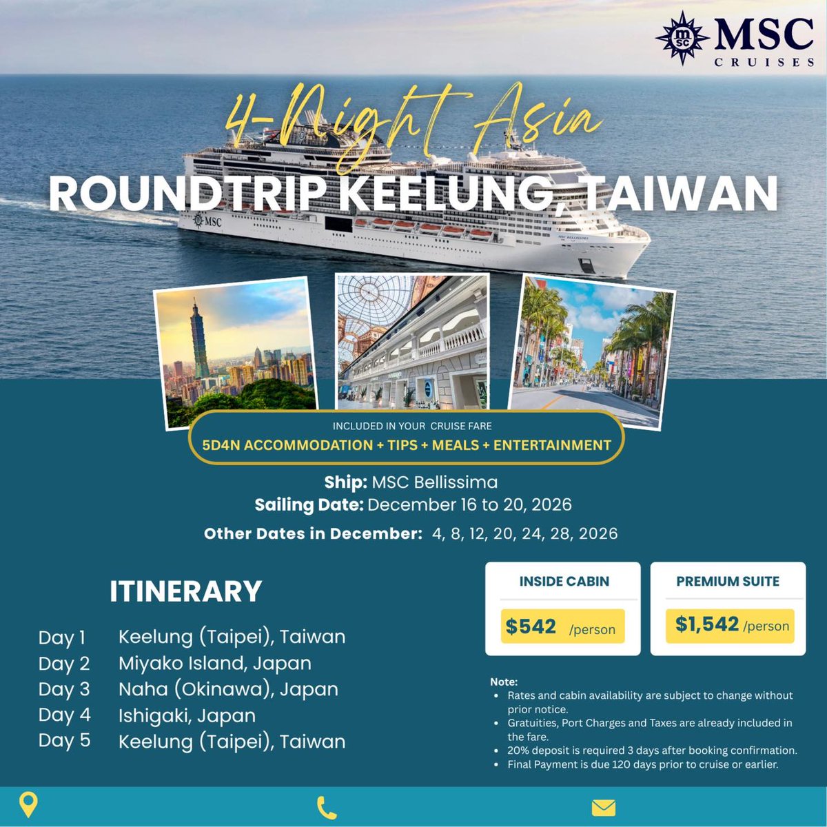 lankan_warrior's tweet photo. MSC Cruises 2026: Explore Taiwan, Japan, China, France, USA, and Turkey. Enjoy luxury stays, global dining, entertainment, family activities, and unforgettable shore excursions. Book early for the best cabins and rates. https://t.co/oAxgj8S34m