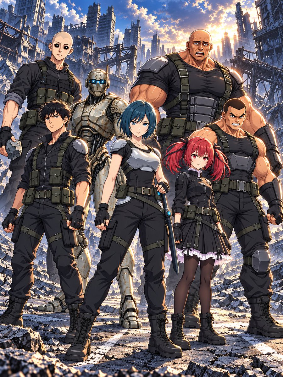 satoshiki5's tweet photo. スラム地区を守る傭兵団
#CODE_RIXIA https://t.co/WtInMU6vtc