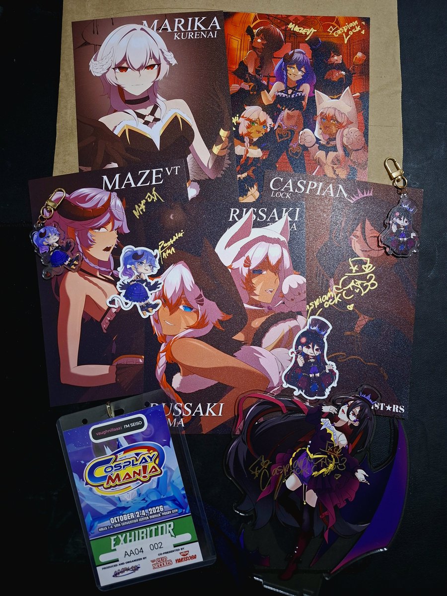 VonPikachu's tweet photo. merch haul from #CosplayMania2026 >:3 https://t.co/BpoddYAxdN