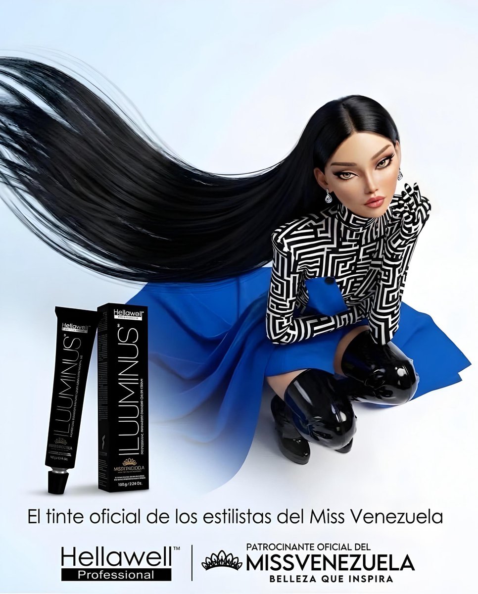OznZulal's tweet photo. Hellawell Professional, Patrocinante Oficial del Miss Venezuela. El secreto del negro perfecto de Miss Universe Venezuela. https://t.co/WPY4IZ6XxJ