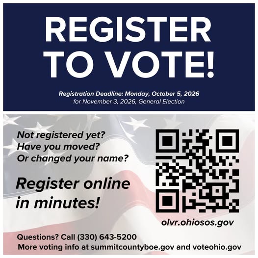 SummitExecutive's tweet photo. ‼️Today is the LAST DAY to register to vote in the November 3, 2026, General Election!

🤔If you think you're registered, take 1 minute to double check at: https://t.co/k6zlE50Oay https://t.co/uszuikJQlX