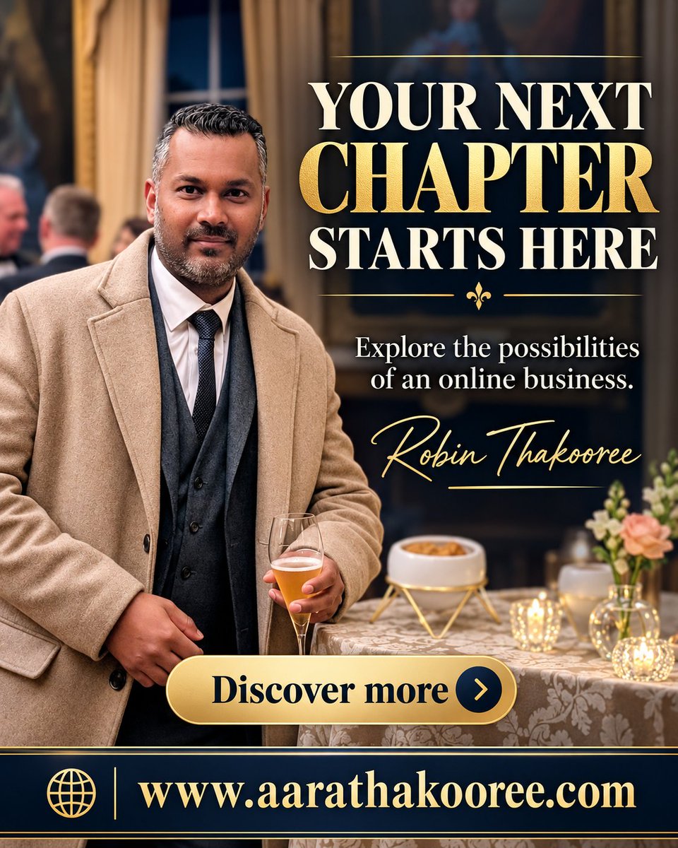 RobinThakooree's tweet photo. Every new chapter starts with a small step. Explore my online business journey at https://t.co/OM8ZhTYZvg
#OnlineBusiness #NewBeginnings #DigitalMarketing #RobinThakooree https://t.co/SWVC3H1sKa