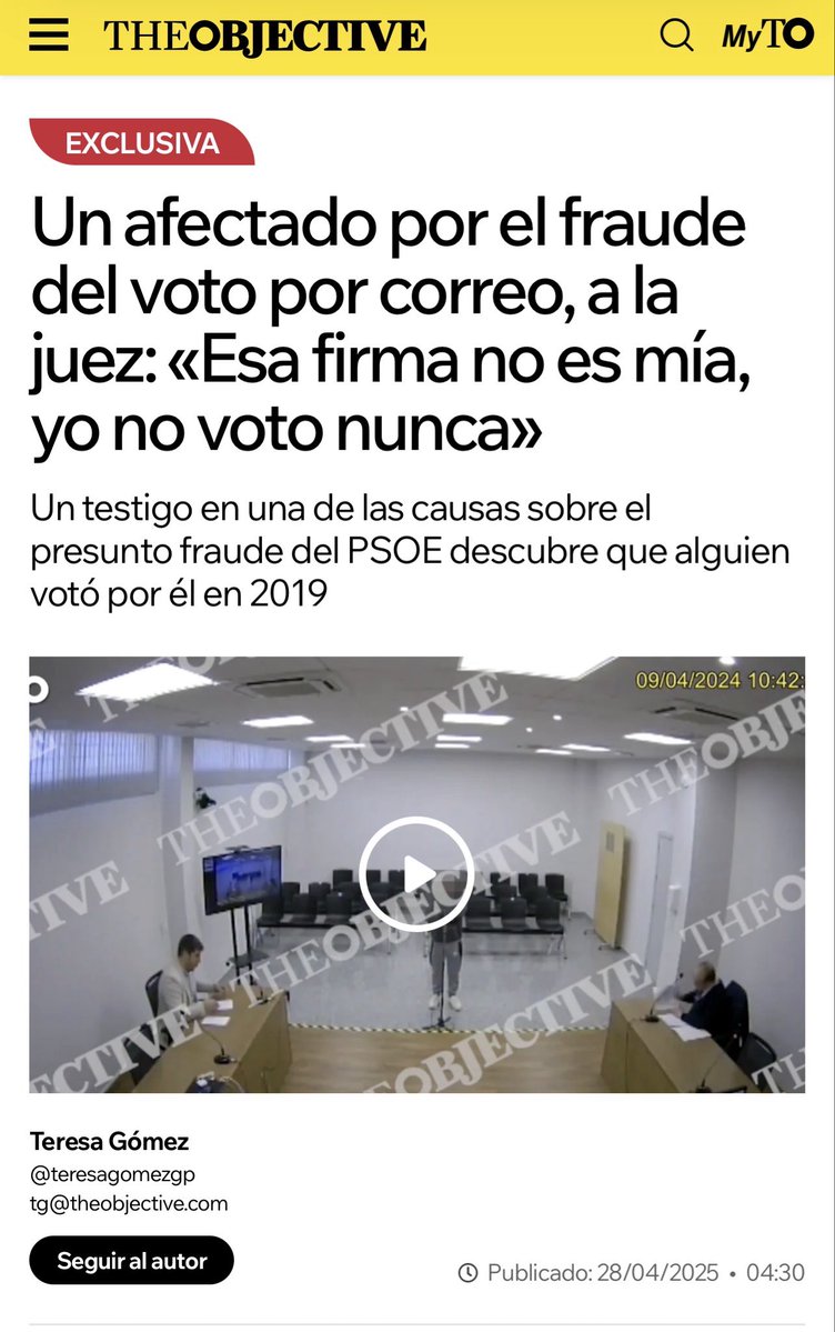 DiosaKhalinda's tweet photo. Un afectado por el fraude del voto por correo, a la juez: «Esa firma no es mía, yo no voto nunca» 

https://t.co/s85300utrC https://t.co/tsLPeLGDHJ
