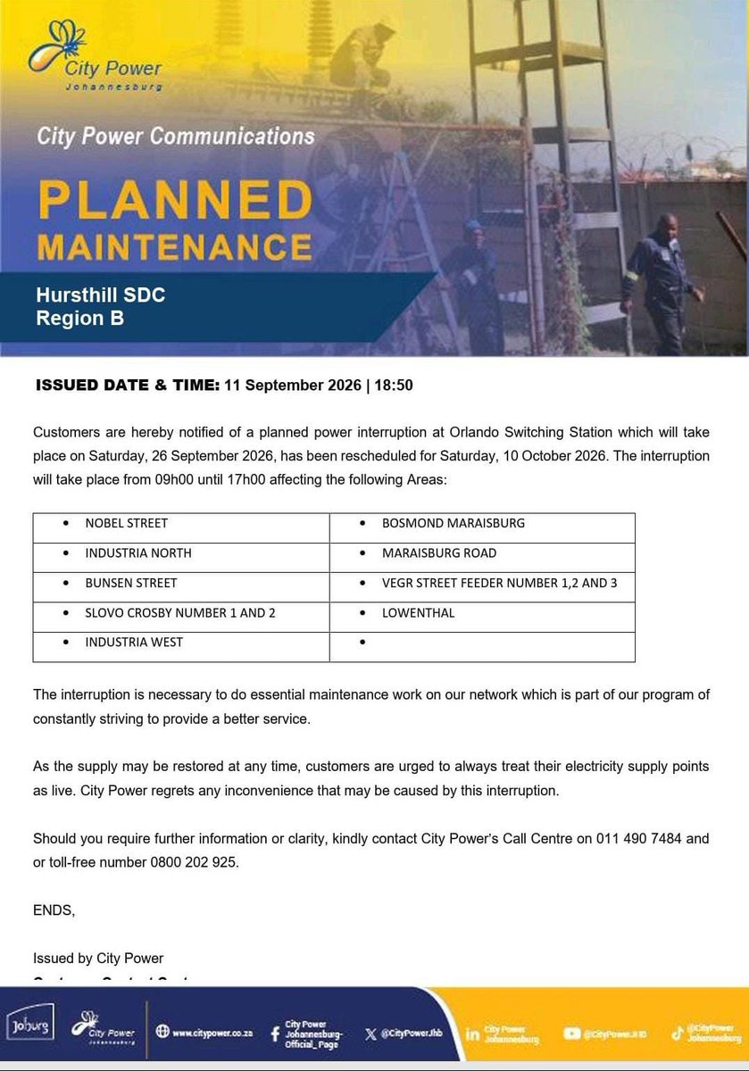 Outage details