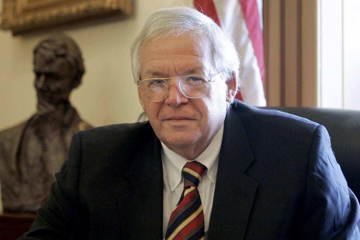 yashar's tweet photo. BREAKING

Former Republican House Speaker and serial child molester Dennis Hastert has died.

Hastert admitted in federal court that he sexually abused teenage boys while he was a high school wrestling coach. 

He never served prison time for that sexual abuse because the statutes of limitations had expired.

He did, however, serve 13 months in federal prison after pleading guilty to illegally structuring cash withdrawals to evade federal reporting requirements, conduct tied to hush money payments to one of the survivors of his predation. 

Hastert was 84.