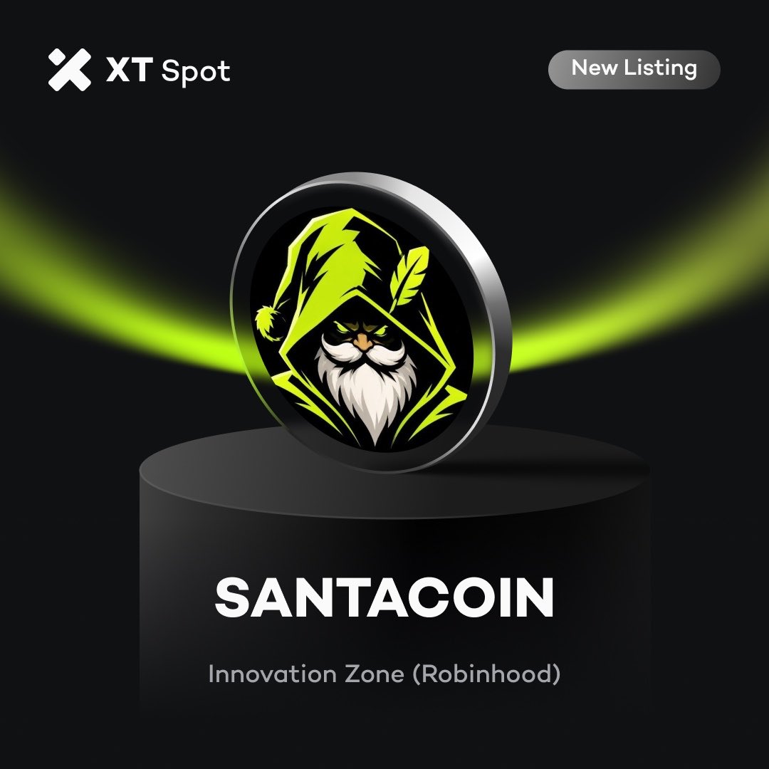 XTexchange's tweet photo. 🚀 New Listing 🚀 #XTlisting @Santahoodcoin

📢 #XT will list $SANTACOIN (SANTAHOOD) in the Innovation Zone (Robinhood).

✅ Deposit Time: Opened
✅ Trading Time: 14:00 on October 07, 2026 (UTC)
✅ Withdrawal Time: 14:00 on October 08, 2026 (UTC)

Get ready for trading ⤵️ 
https://t.co/YTNSHrEEpc
