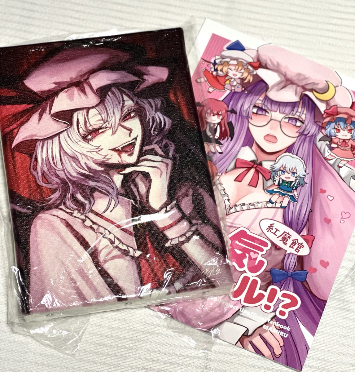 kanakoi1003's tweet photo. TASHINAMiSM(@aqua067 )さんで買わせていただいたレミリアのキャンバスプリント、めちゃくちゃ良いのでいい額買って額装します！！いやマジで顔良くて… https://t.co/F4JjKquOTx