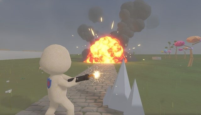 vnlgamedev's tweet photo. Bombs are here! Pipe Bombs and Sticky Bombs: cook the fuse, duck behind walls, chain them, or throw a lit one right back. Craft them from scavenged fireworks or grab one in the Shop. Free on Google Play, iOS and browser - https://t.co/UnYap2dwUh https://t.co/JXbfWUUOz0