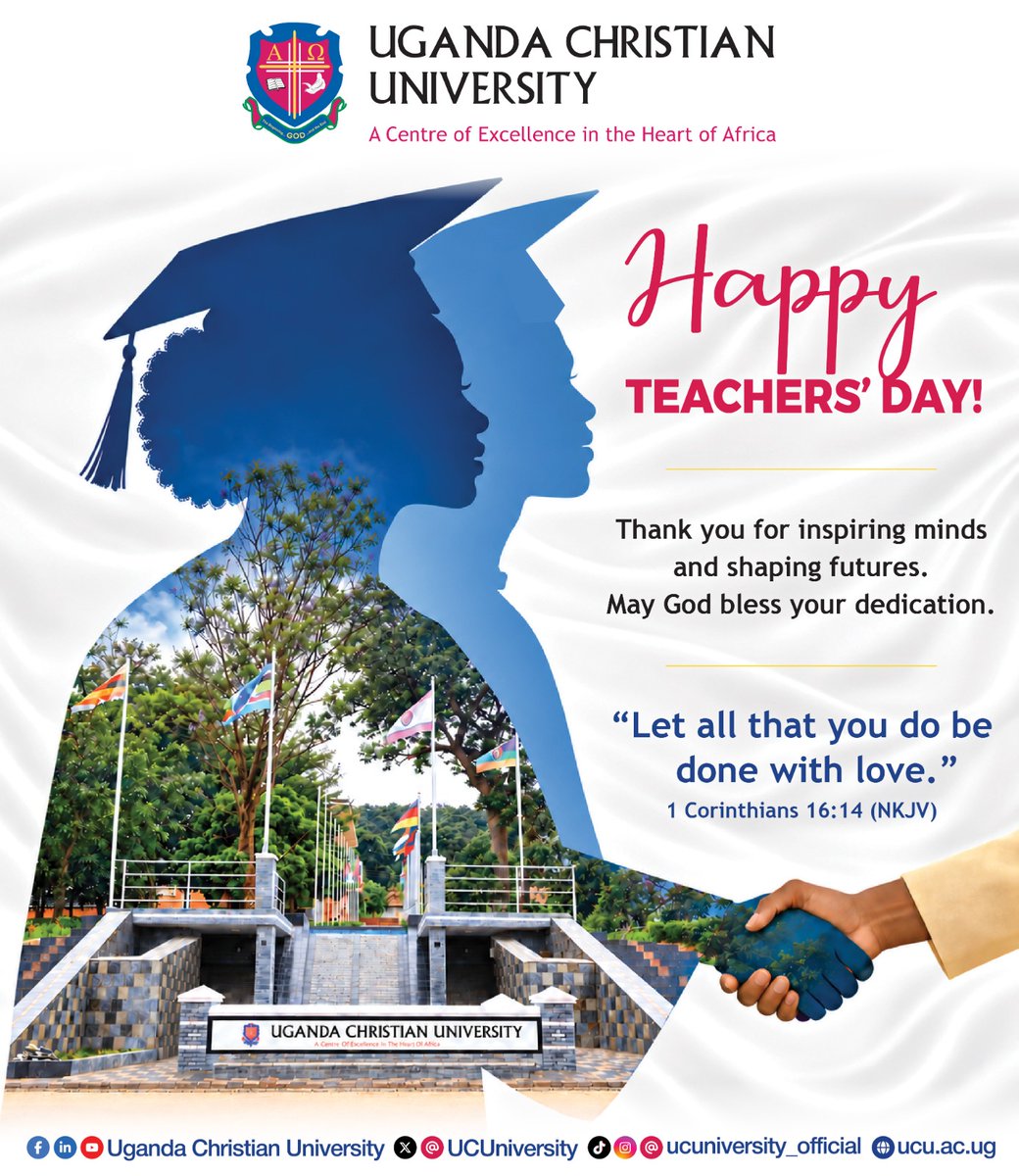 UCUniversity's tweet photo. If you are a teacher, formally or informally, we celebrate you. A happy one to you!🙏 https://t.co/Ok9ETFuLTO