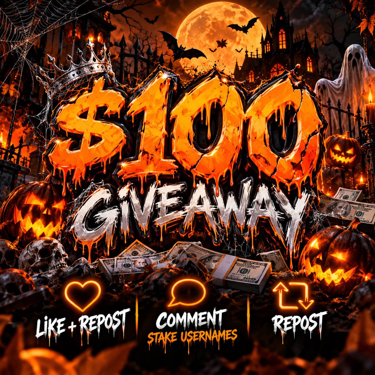 LyonzGambles's tweet photo. $100 Giveaway 🎃

Like + Repost 

Comment Stake Username ⬇️ https://t.co/1VPPxods6c