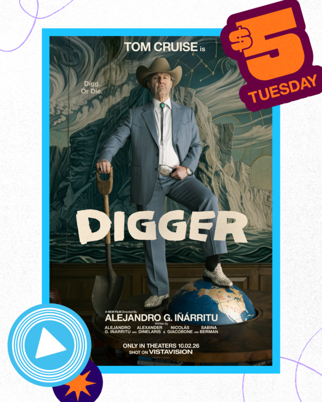 evocinemas's tweet photo. It's time to DIG up some deals this Tuesday! 🪏

Catch Digger or any of our other films for only $5 🎟️ TODAY: https://t.co/PevWiFNXwX https://t.co/JO1FJy0QUo