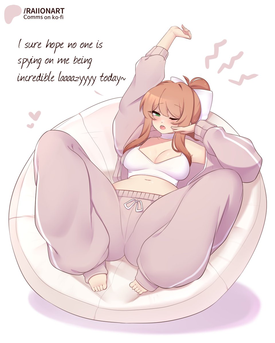 RaionArt's tweet photo. Lazy bean Monika https://t.co/gme0qKfAUO