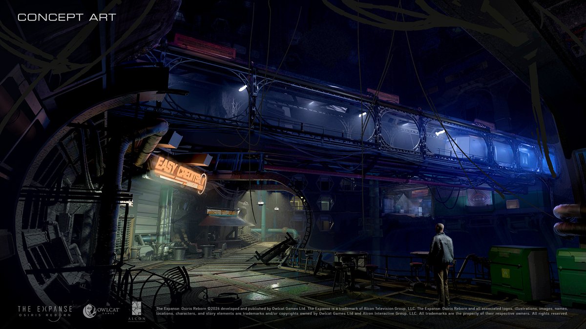TheExpanseRPG's tweet photo. Welcome to Eros Station! Ships dock here for lengthy maintenance, and their crews spend shore leave in the numerous casinos and brothels. That’s where The Expanse: Osiris Reborn begins.
Would you like to visit Eros, Captain? https://t.co/dMyxOo6gIE