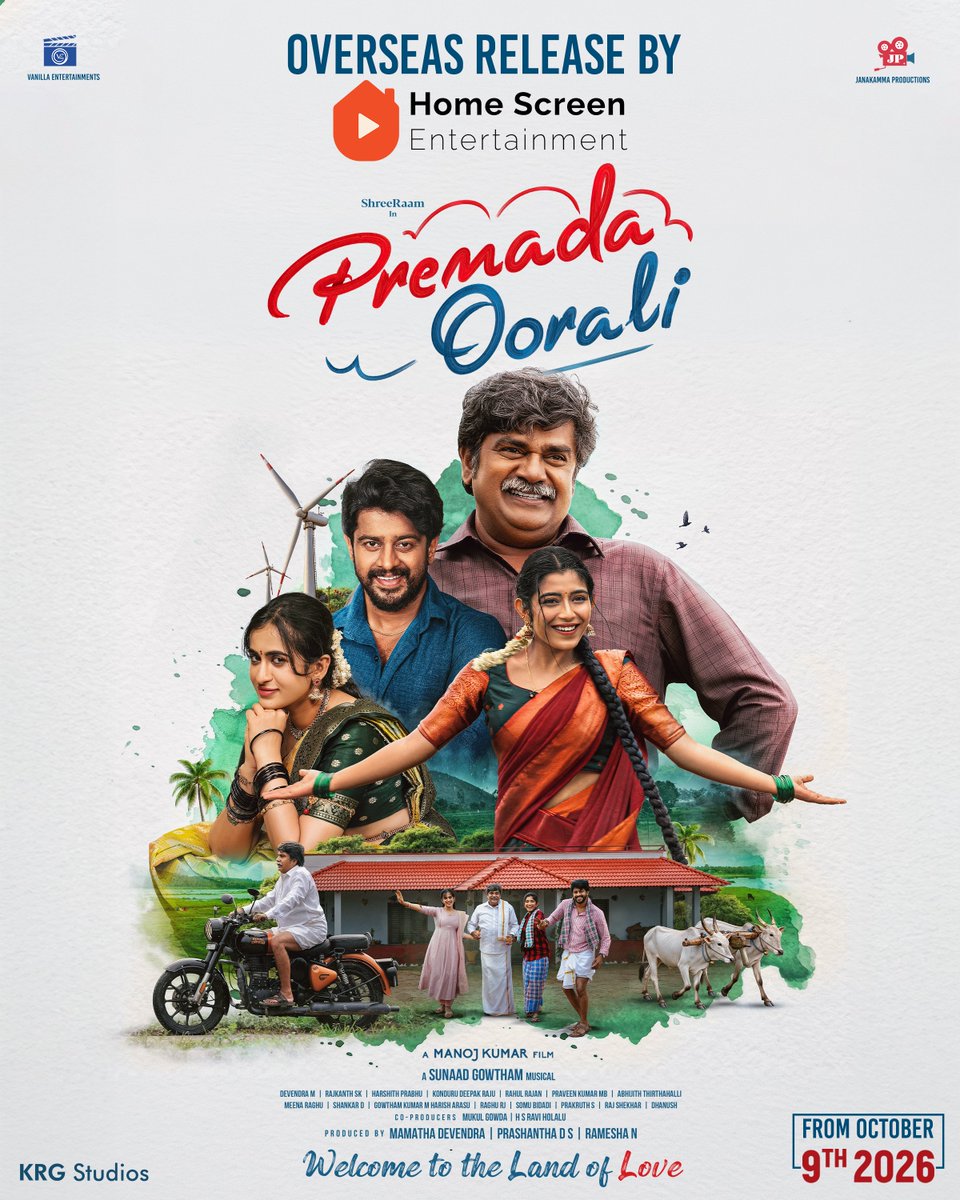 homescreenent's tweet photo. Get ready to experience love like never before! 💖

We’re excited to bring #PremaDaoorali to overseas cinemas starting October 9! https://t.co/CTlxSRyHVP