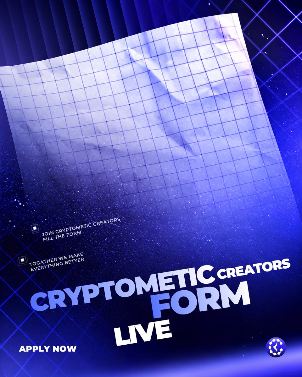 CryptometicCC's tweet photo. Our creator form is live

From today, we're officially kicking things off and there's a lot coming your way.

currently we're looking for atleast 200 web3 creators join us and be part of upcoming 

• campaigns
• collaborations
• opportunities

If you’re a creator this is your chance

Apply here - https://t.co/Rl7iggw13k

Good luck, Hope Hope together, we can make everything better.