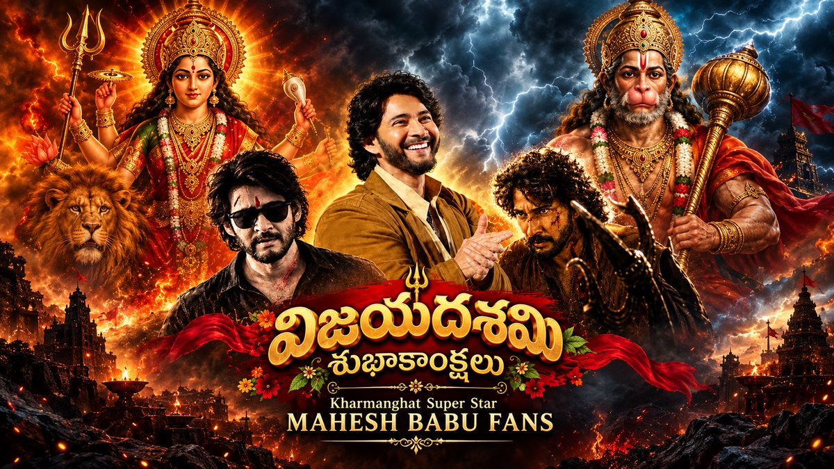 BABUNAGARMBFC's tweet photo. Our 3rd Banner On the Occasion of Telangana’s Biggest Festival
Kharmanghat Super star Mahesh Babu Fans 

#BabuNagarDasara2026 https://t.co/dmPH1mxJKe