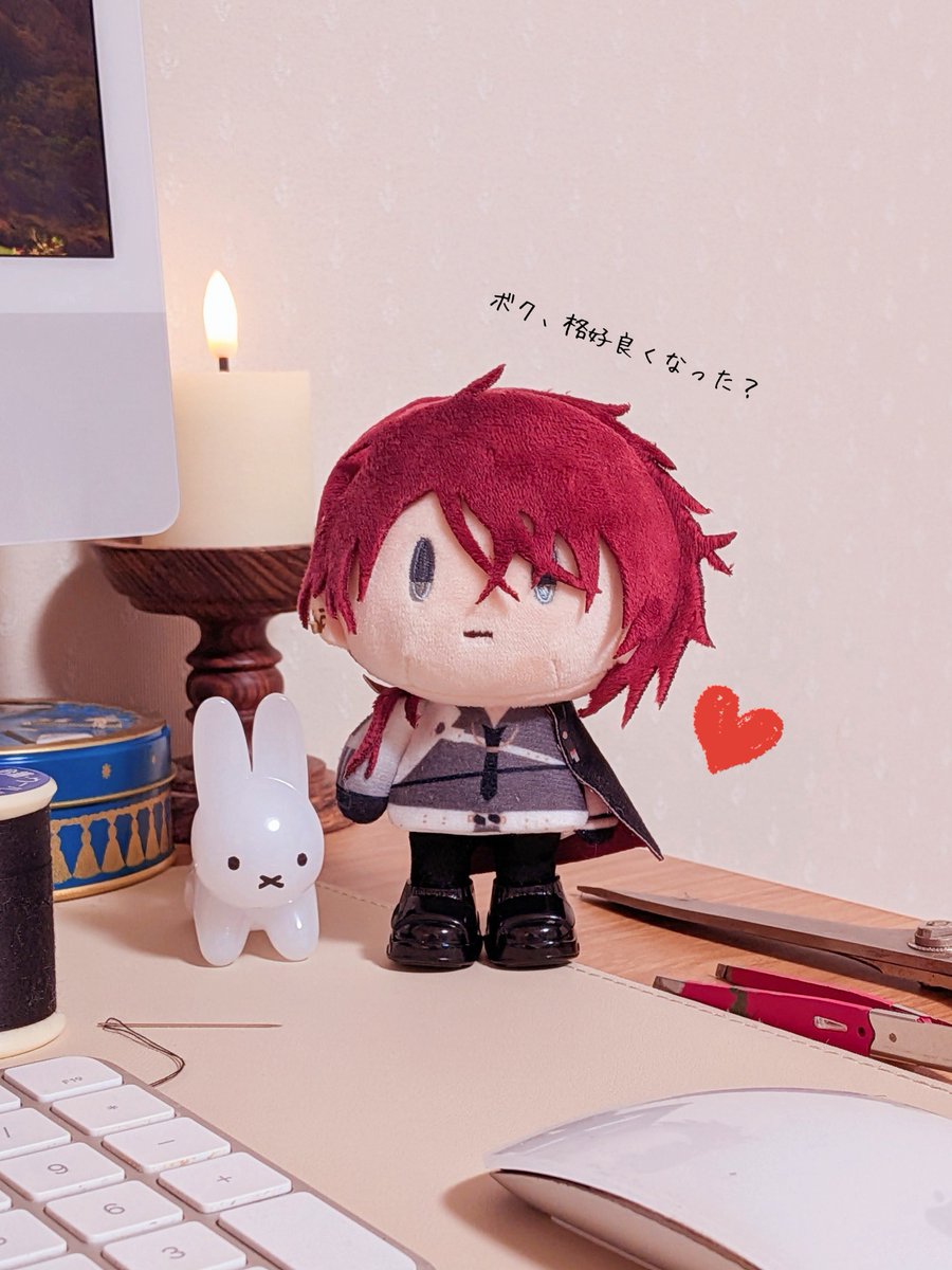 slowtaki's tweet photo. フィンガーパペットのごっちんに
ひと細工してみました🪡
これで一緒に色んなところ歩けるね。 https://t.co/OEKP00vEHM