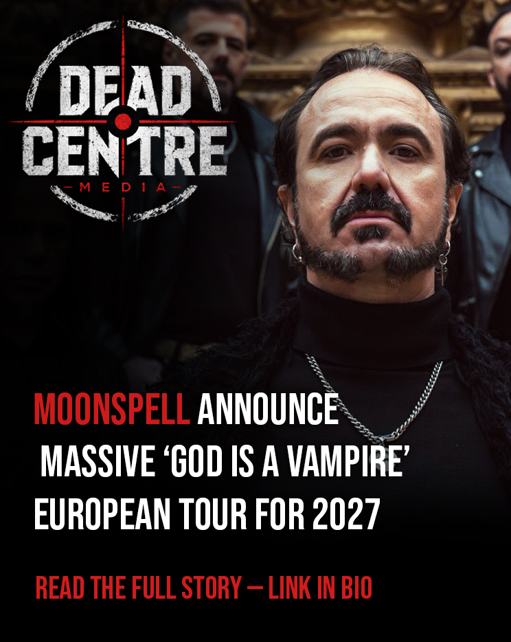 DeadCentreMedia's tweet photo. MOONSPELL announce their massive ‘God Is A Vampire’ European tour for 2027.

IOTUNN and TODOMAL join as special guests.
@moonspell 
Read more 👇
https://t.co/9hf0YSgdMf
#Moonspell #DeadCentreMedia https://t.co/uqz3AC1sob