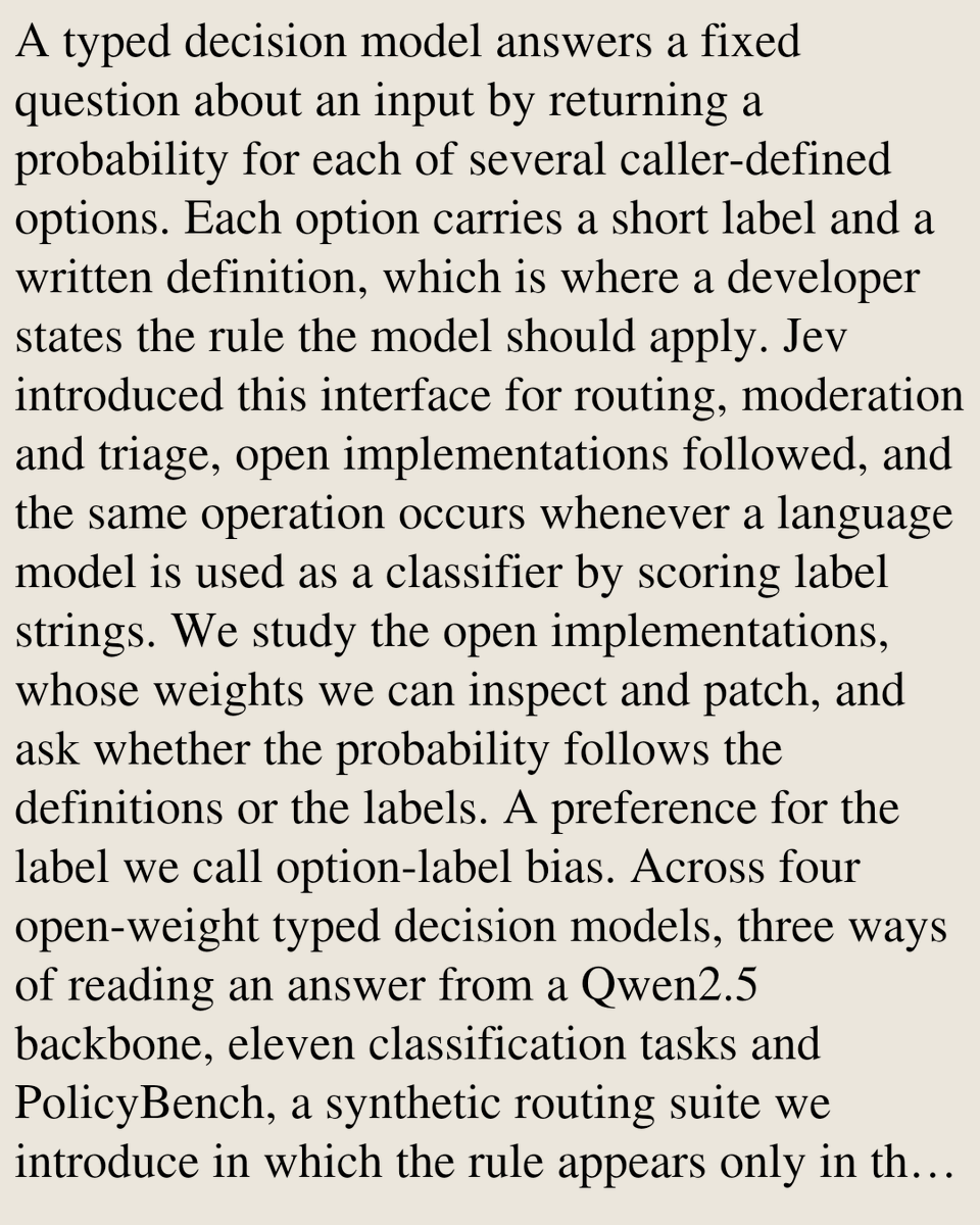 Paper on Jev-Style Typed Decision Models · original post image 1