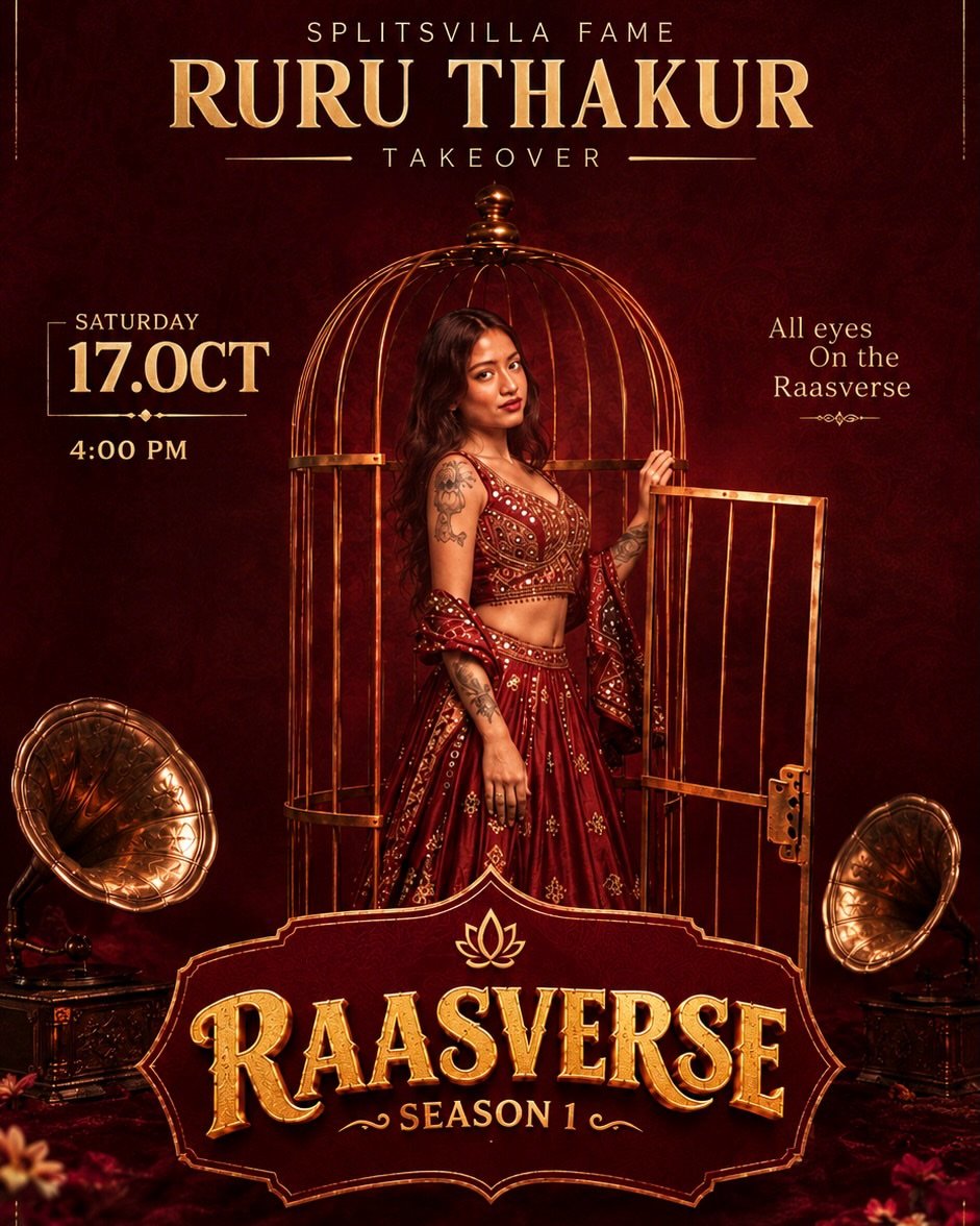 WishsenseS1ca9's tweet photo. Ruru Upcoming Events
1. Ruru Thakur – Raasverse Takeover
Date: Saturday, 17 October 2026
Time: 4:00 PM onwards
Event: Raasverse Season 1
Featuring: Ruru Thakur
Theme: Ruru Thakur Takeover / Raasverse
#ruruthakur #rurumies #biggboss20 #riseandfall2 https://t.co/SiXjUXEtU0
