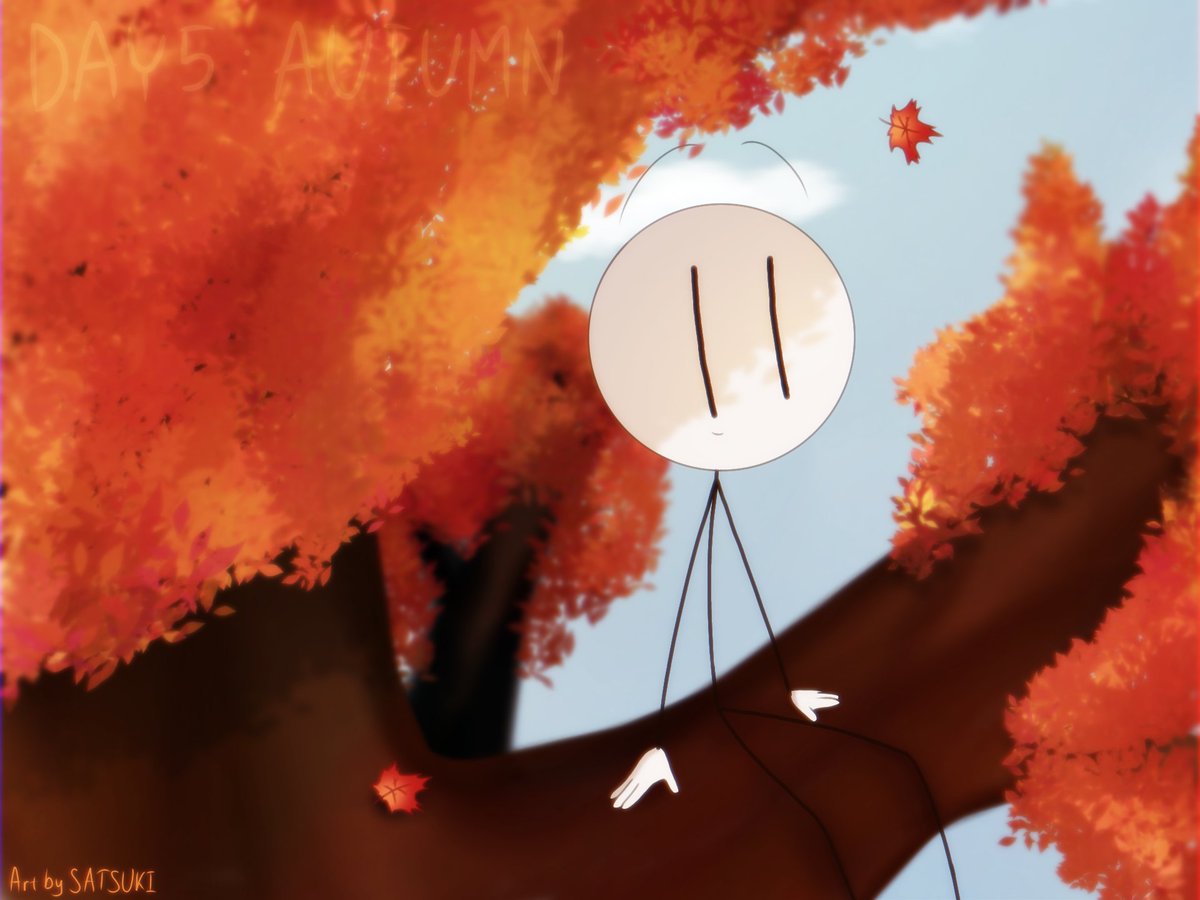 Satsuki_Fumo_9's tweet photo. Stickmintober day 5: Autumn
welp I tried my best to draw a nice autumn view... #HenryStickmin #HenryStickminFanArt #stickmintober2026 https://t.co/GiRSunINEL