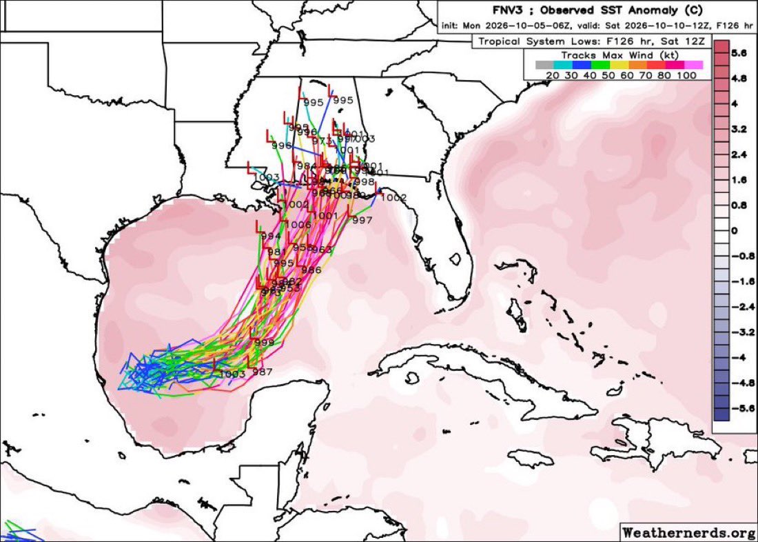 HighlandWX's tweet photo. Highland Weather continues to monitor a disturbance in the Gulf that the National Hurricane Center marks as a 70% chance of development. At this current time, very few forecast models are showing impacts to our local area. We will continue to monitor it, and keep you updated. https://t.co/LChhhmctd2