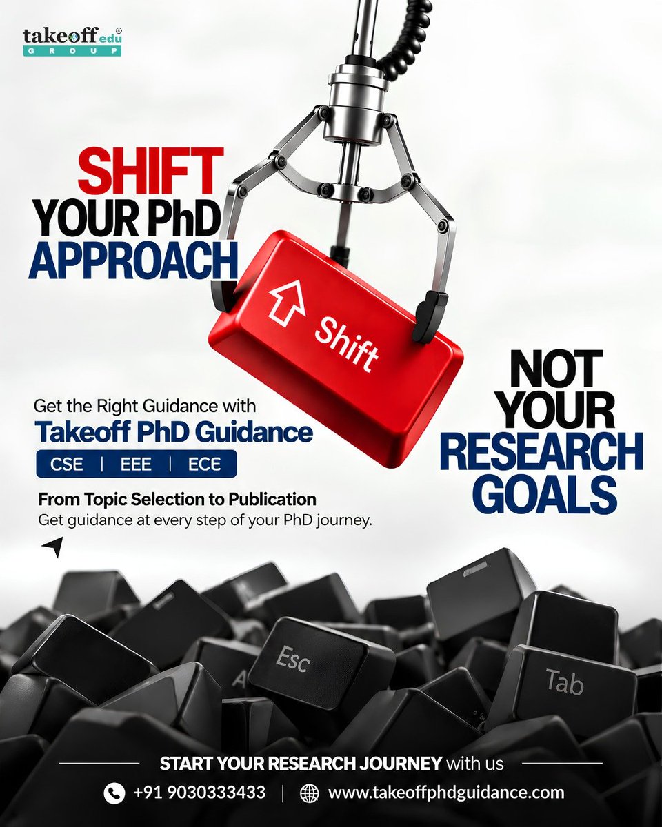 takeoff_phd's tweet photo. Shift your PhD approach. Not your research goals. ๐
Get the right guidance with Takeoff PhD Guidance.
๐ +91 9030333433 | ๐ https://t.co/CeBykZcOYx
#PhDGuidance #PhDResearch #ResearchGuidance #PhDJourney https://t.co/64xpnifMTz