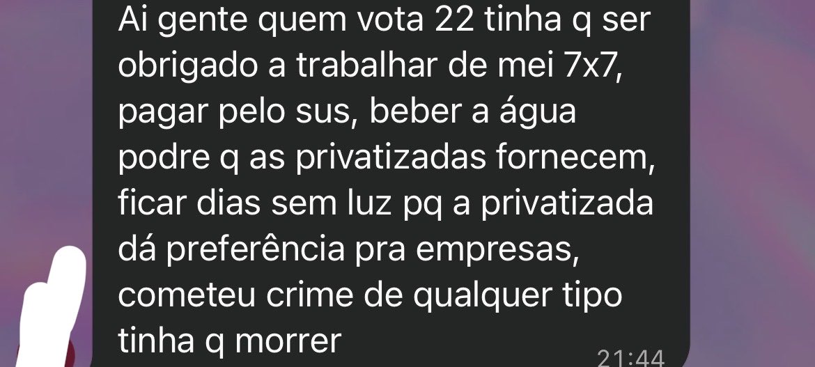 MusselTricolor's tweet photo. Vcs com ctz vão virar muito voto assim https://t.co/B5KWTZ5ykE