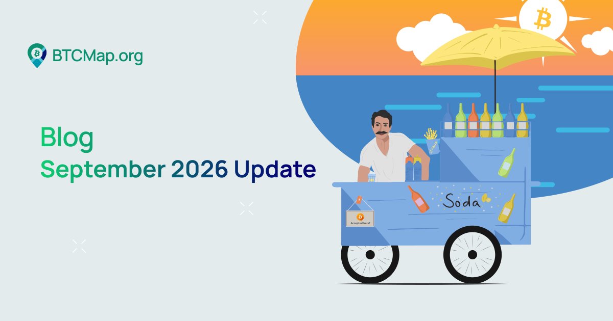 btcmap's tweet photo. September blog is out!

234 net new merchants, a talk in Helsinki and a new Android release. 👀 https://t.co/XI2egtVDuC