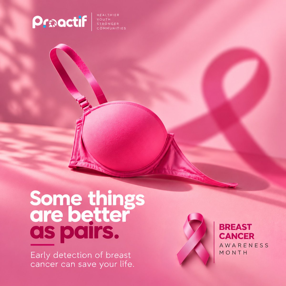ProActif_Global's tweet photo. We  join the global movement to raise awareness about breast cancer, early detection, and the importance of seeking timely medical care.

👉 Know your body. 
👉 Pay attention to changes. 
👉 Get screened when recommended. 
#PinkMonth
#BreastCancerAwareness
#EarlyDetectionSaves https://t.co/5wSAz4lLgk