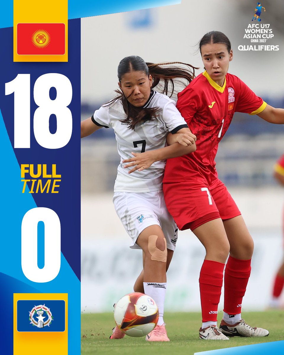 TheAWCL's tweet photo. 🇰🇬 Kyrgyz Republic and 🇻🇳 Vietnam score massive opening wins in Qualifiers Group D!

#U17WAC https://t.co/k8hEuFnqDY