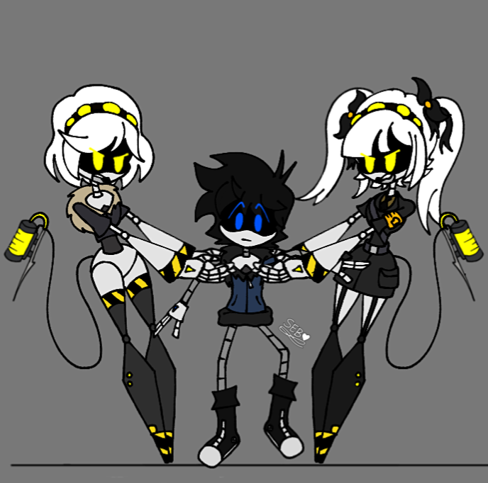 Sebmations's tweet photo. Hmm, I wonder why girls grab me?

[With and without effects]

#murderdrones #mdtwt #MurderDrones #NinjaDrones https://t.co/6RrbUh0XdK