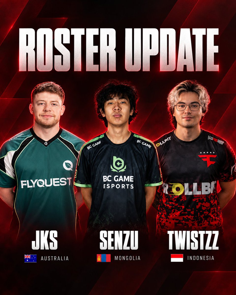 fazetrophy's tweet photo. Day 903
BREAKING 🚨 FaZe just BENCHED JBOEN and Neityu effective immediately to sign JKS and Senzu from @FlyQuestCS and @bcgame 

Twistzz has also been granted Indonesian citizenship 🇮🇩 through his father’s side, making the team eligible to qualify for the Major through the Asian region.

FaZe are now: 

Twistzz 🇨🇦
Senzu 🇲🇳
JKS 🇦🇺
frozen 🇸🇰
jcobbb 🇵🇱
