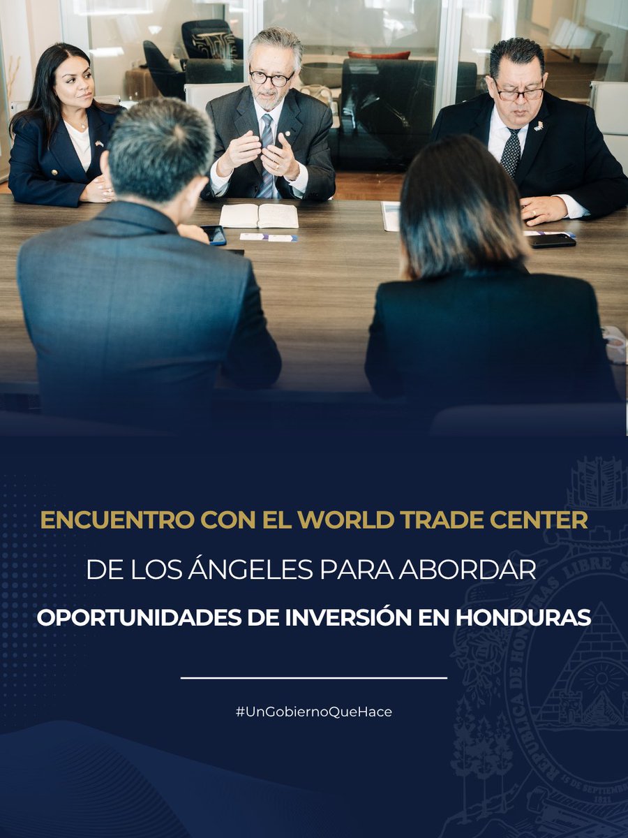 HondurasEmbUSA's tweet photo. Encuentro con el World Trade Center de Los Ángeles para abordar oportunidades de inversión en Honduras 🇭🇳🤝🇺🇸 https://t.co/F6BNYOOASa
