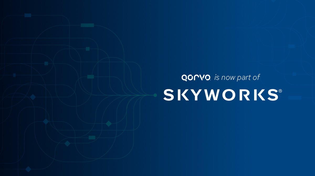 skyworksinc's tweet photo. Skyworks and Qorvo are now one company – uniting deep expertise, talent and a commitment to innovation to better serve customers and accelerate technology leadership worldwide. Every step forward brings us closer to what’s possible. #FutureInFocus 

https://t.co/itflMEVYnr https://t.co/yUbiS0T9Tl
