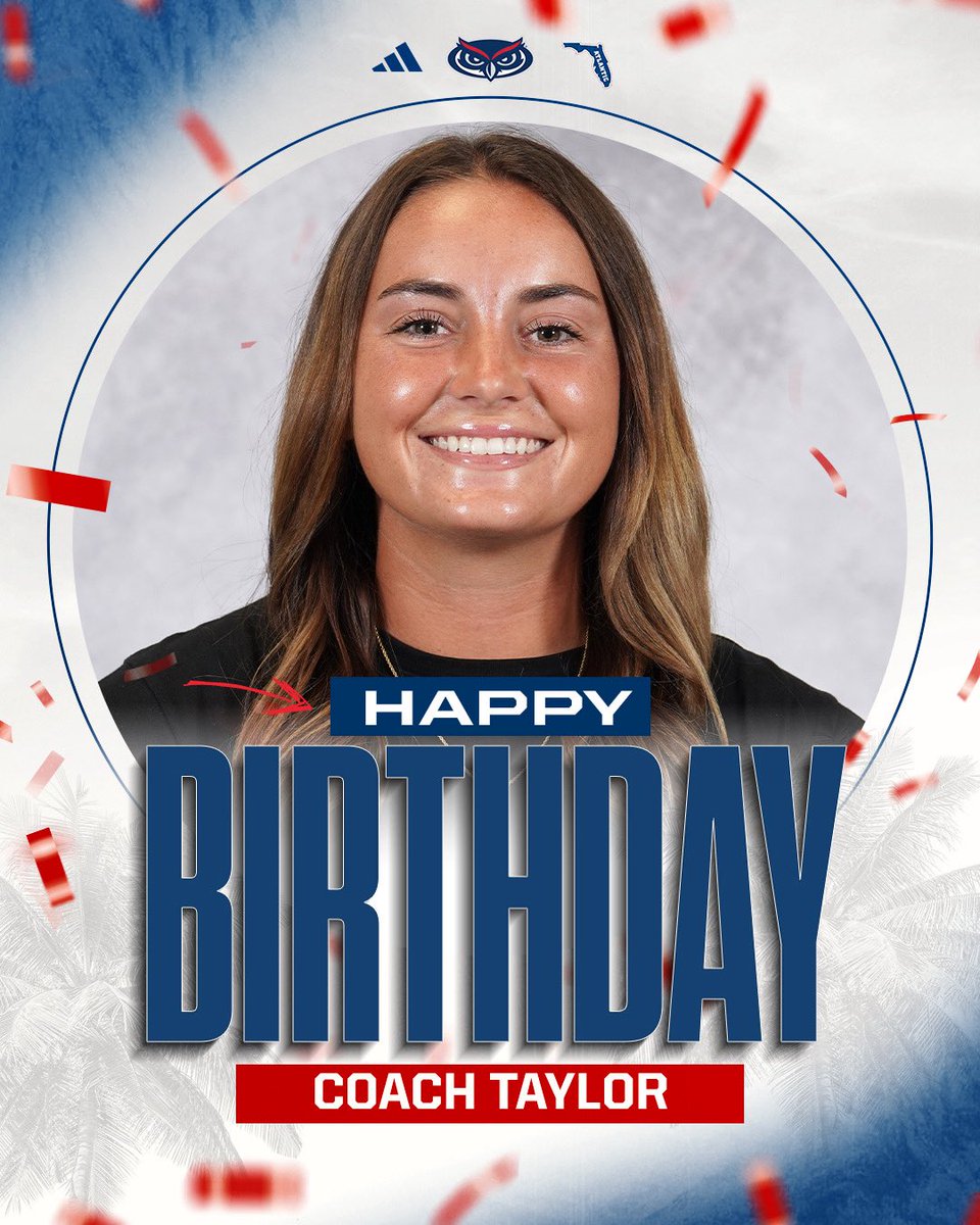 FAUSoftball's tweet photo. Wishing a happy birthday to Coach Taylor! 🎂

#WIP🏝️ https://t.co/rvWliQxc8D