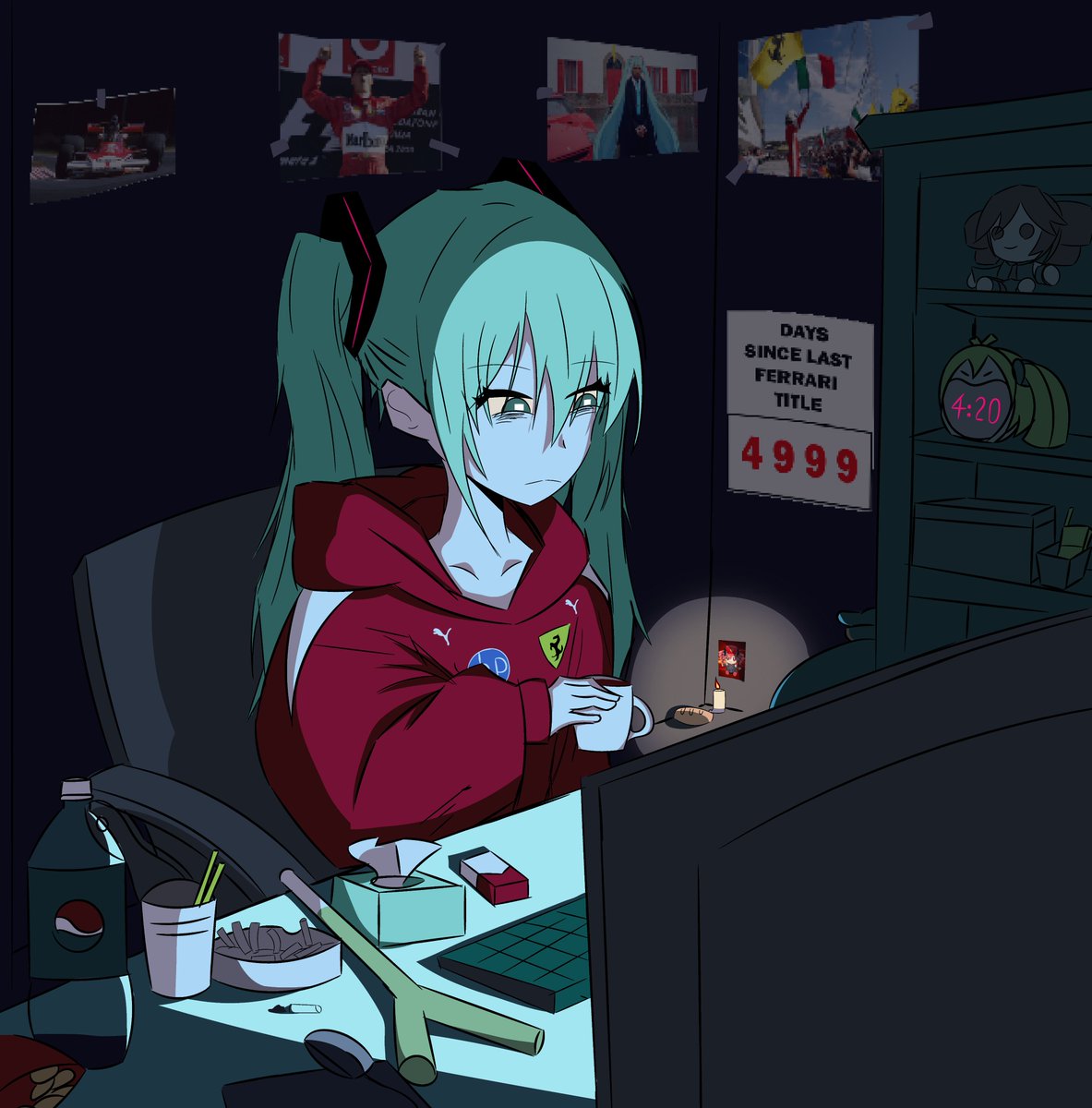 Lemonmyman's tweet photo. #HatsuneMiku #初音ミクㅤ but she's that one #F1 wojak
commission https://t.co/9O4aRWN3Hh