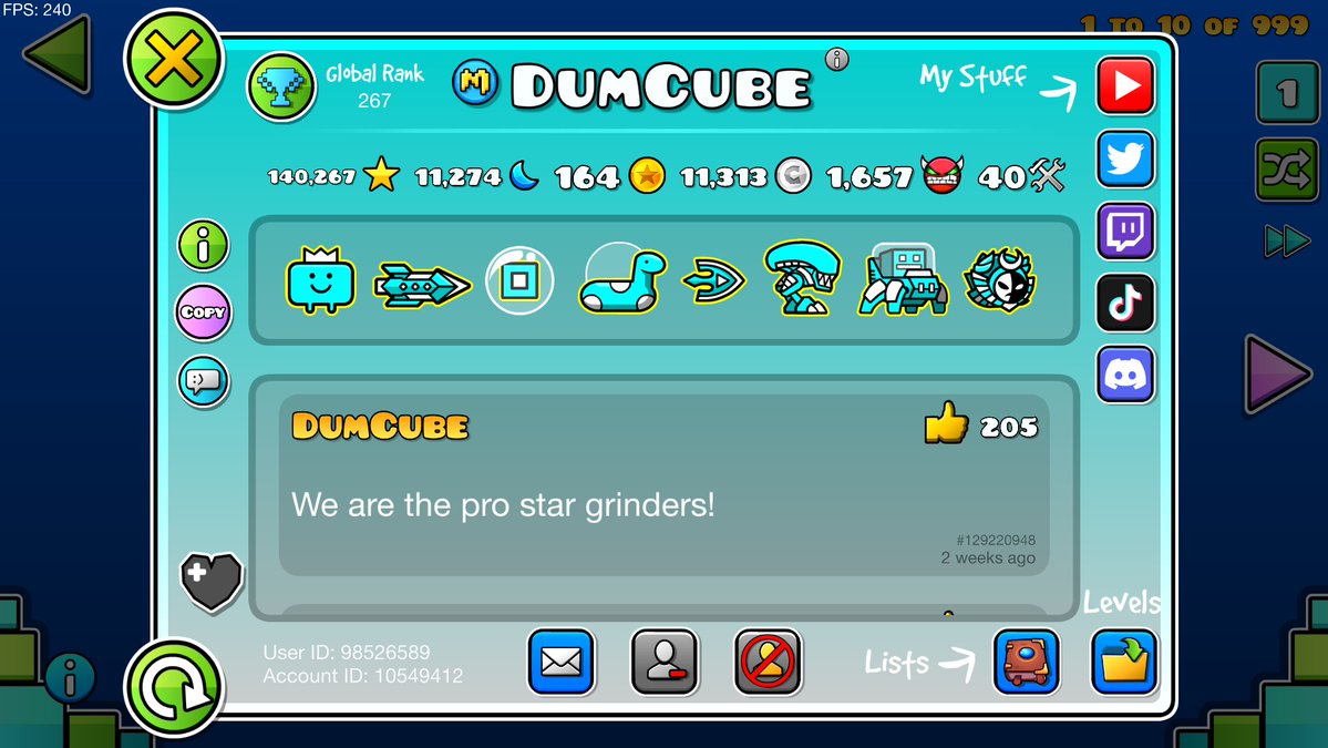 berteegd's tweet photo. Creator of the day 129: DumCube
#GeometryDash #Creator https://t.co/ZidZyL59SQ