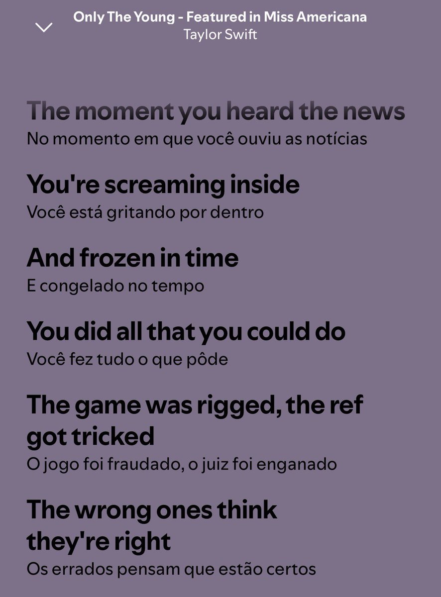 jeyvred's tweet photo. é bizarro que only the young da taylor swift diz tudo oq estamos passando agora https://t.co/KrYvEpkBcu