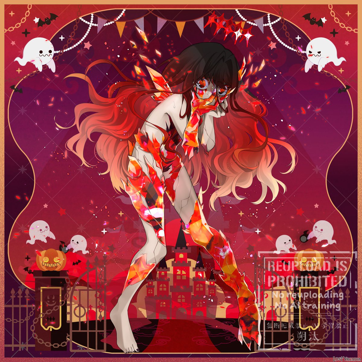 SaKuTaS_'s tweet photo. 【ロスアカ】
ハロウィン闇堕ち祇化イラストを納品いたしました！
モチーフの神様に寄せて、結晶化が進んでいる部分を鳥寄りに見えるようにデザインさせていただきました。
リクエストありがとうございました✨
『Lost Arcadia』(C) お客様/朔汰/Re:version https://t.co/s6PrXEXCul