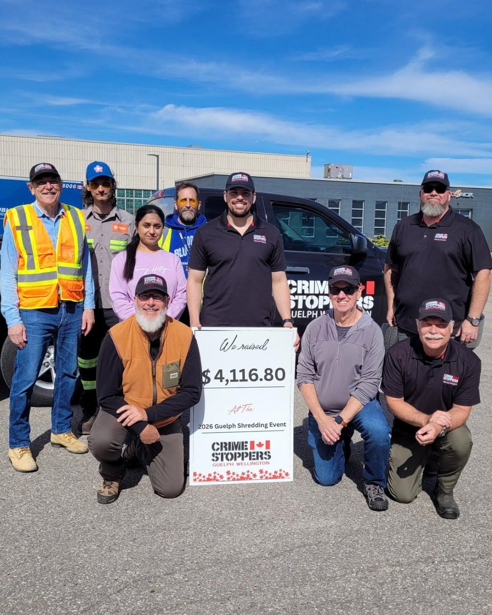 CSGWtips's tweet photo. A great #ShreddingEvent in #Guelph! Thanks to our supporters and our amazing volunteers, #CSGW raised $4,116.80! You also filled the truck!!

Thank you, @SkyjackInc , for sponsoring this annual event! https://t.co/OlihnBAnE4