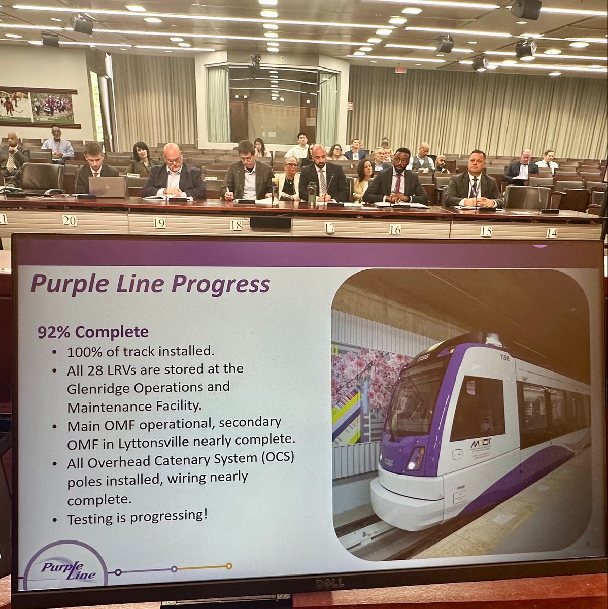 EvanMGlass's tweet photo. Getting an update on the Purple Line. 

What questions do you have? https://t.co/cD7GjmmGQK