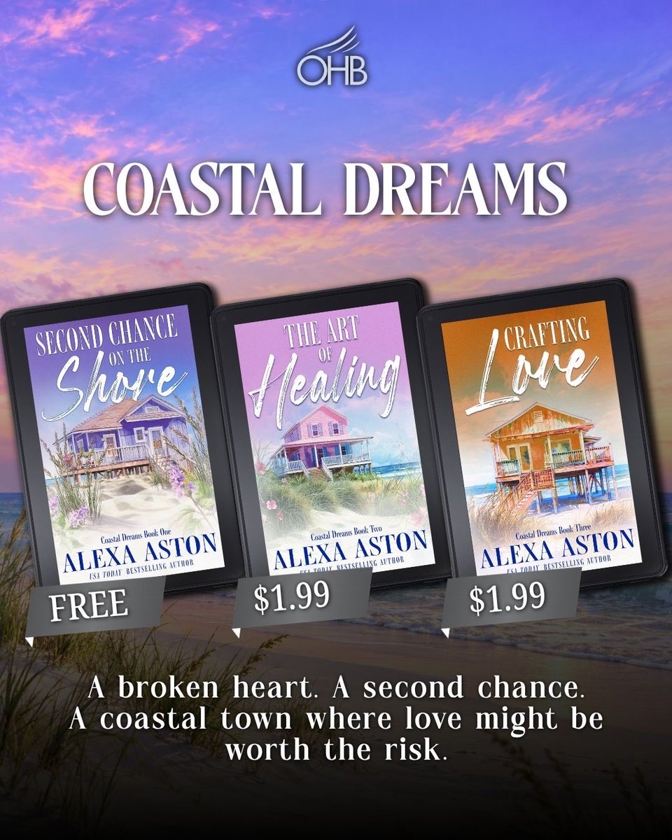 AlexaAston's tweet photo. Take advantage of my huge sale!
 
Second Chance on the Shore, Book 1 in my Coastal Dreams small-town romance series, is FREE Oct. 5-9. Book 2’s The Art of Healing &amp; Book 3’s Crafting Love are marked down to $1.99 Oct. 5-11.
 
https://t.co/E4STZ0Lr15
#freeromance https://t.co/fREnIy9RK2