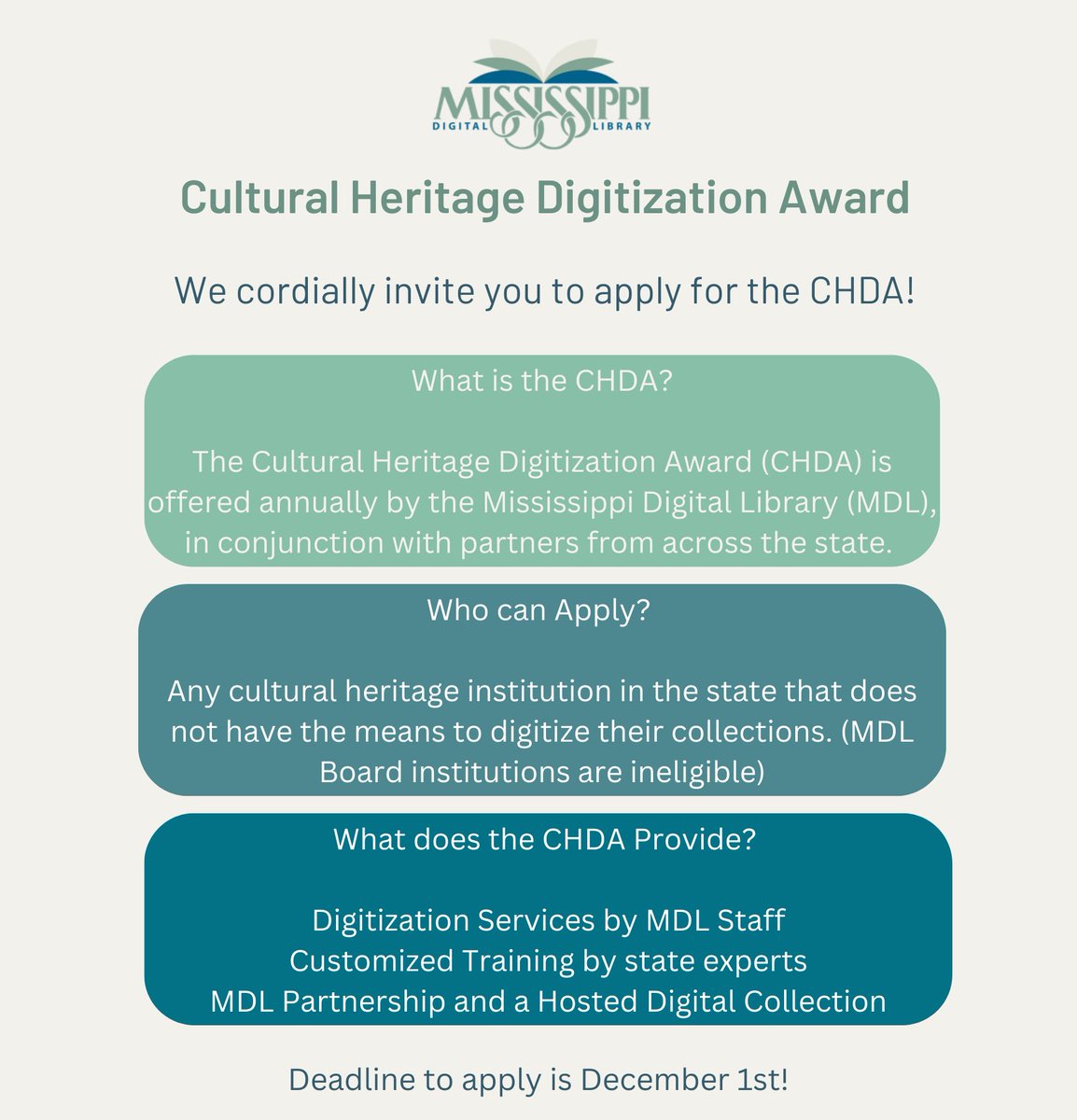 msdiglib's tweet photo. Our 2027 Cultural Heritage Digitization Award is now open!
Apply here: https://t.co/JSh05UUiMU https://t.co/050gWmCk8n