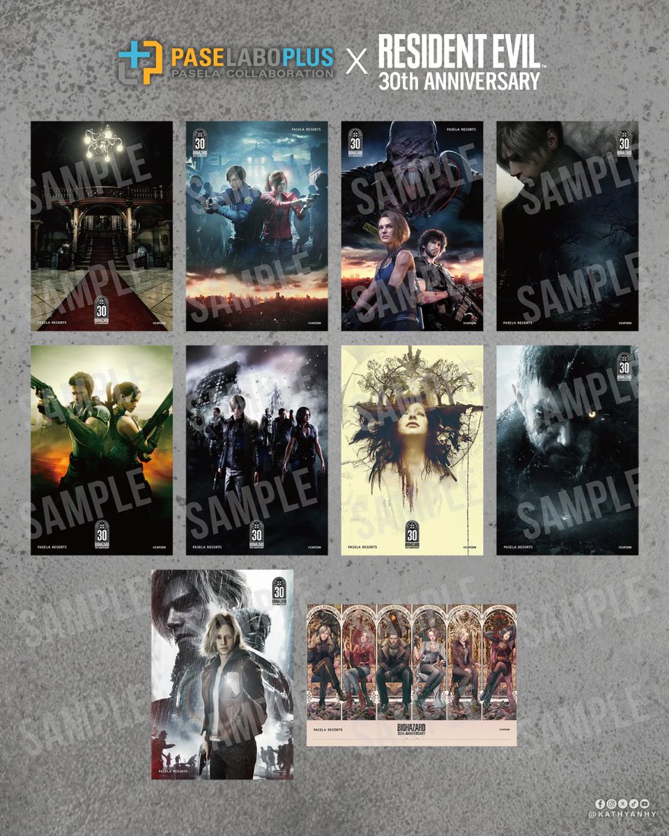 kathyanhy's tweet photo. Pasela Resorts × Resident Evil: Full Menu for the 30th Anniversary Collaboration 🍽️

To commemorate three decades since the release of the first Resident Evil, Pasela Resorts and Capcom have confirmed a special collaboration that will feature themed menus, exclusive gifts, and a total immersion in the series’ universe.

BIOHAZARD 30th ANNIVERSARY — PASELA RESORTS COLLABORATION MENU 🍽️

🔹 Zombie’s Eye Keema Curry — ¥1,800 (~$12.60)
A dish that harkens back to the series’ origins: a spinning zombie eye. A keema curry with intense spices.
- Ingredients: Keema curry, rice, hard-boiled egg, black olives, red bell peppers, tomatoes, fried onions, paprika, and chili flakes.

🔹 30th Anniversary Special Umbrella Margherita — ¥1,650 (~$11.55)
A Margherita pizza inspired by the Umbrella Corporation—the origin of the story—with tomato sauce and plenty of cheese. Drizzle on the basil sauce that evokes the T-Virus and enjoy.
- Ingredients: Pizza dough, Cheese, Tomato sauce, Basil sauce.

🔹 Duke’s Kitchen: Bird and Beast Energy Platter — ¥1,650 (~$11.55)
Order from Duke’s Kitchen menu… It’s said to have a permanent effect.
- Ingredients: Fried chicken, Roasted pork, Chives, Shimeji mushrooms, Minced garlic, Soft-boiled egg, Hot sauce, Dried parsley.

🔹 Umbrella Corporation Special Parfait ~ With Antidote ~ — ¥1,200 (~$8.40)
A special dessert endorsed by the Umbrella Corporation. In case of emergency, use the included vial.
- Ingredients: Coffee jelly, raspberry sauce, whipped cream, sponge cake, chocolate ice cream, strawberries, cocoa cookies, mint leaves, chocolate candies, blue lychee syrup.

🔹 Biohazard Special Petit Honey Toast — ¥1,200 (~$8.40)
A small honey toast commemorating the 30th anniversary. Eyes watching you, scattered debris… Immerse yourself fully in the world of Resident Evil.
- Ingredients: Small honey toast, chocolate whipped cream, cocoa cookies, mint leaves, blueberries, lychee, honey, Monaka wafer.

DRINK MENU 🍹

🔹 Chris’s Russian Herb Coke — ¥990 (~$6.95) — Contains Alcohol
Chris, a tough guy who fights bioterrorism, and his inner kindness, expressed through healing herbs.
- Ingredients: Vodka, green apple syrup, cola, mint leaves, rosemary.

🔹 Leon’s Refreshing Mojito Mint — ¥990 (~$6.95) — Contains Alcohol
A refreshing mint mojito inspired by Leon, with a subtle hint of sweetness from Chardonnay, evoking his kinder side. “The story of my life…”
- Ingredients: Rum, Chardonnay syrup, mojito syrup, soda, lime, lemon, mint leaves.

🔹 Jill’s Chocolate Cream Tapioca — ¥880 (~$6.15) — Non-Alcoholic
A creamy, sweet tapioca with a lychee aroma, inspired by Jill’s deep blue outfit.
- Ingredients: Milk, blue lychee syrup, whipped cream, chocolate sauce, tapioca, chervil.

🔹 Claire’s Red Cranberry — ¥880 (~$6.15) — Non-Alcoholic
A sweet-and-sour drink in Claire’s signature red color. Like her brother Chris, she is energetic and determined, tackling bioterrorism with firmness and kindness.
- Ingredients: Strawberry syrup, Chardonnay syrup, cranberries.

🔹 Ada’s Cocktail Sangria — ¥990 (~$6.95) — Contains Alcohol
Made with plenty of fruit, it reflects the personality of Ada, the multifaceted agent. A sangria whose flavor changes with every sip.
- Ingredients: Red wine, cranberry juice, fruit cocktail, mint leaves.

🔹 Grace’s Relax Drink — ¥880 (~$6.15) — Non-Alcoholic
A special yuzu tea prepared to face the coming terror—for when you want to calm down.
- Ingredients: Yuzu tea, lemon, mint leaves, powdered sugar.

🎁 Gifts with Purchase
- For each main dish or dessert: 1 random postcard from a set of 10 designs, featuring covers from classic issues and 30th-anniversary artwork.
- For each drink: 1 random collectible card from a set of 14 designs.

📅 Event Dates
The event will take place from October 13 to December 7, 2026, at locations in various cities across Japan. Monster Hunter Tavern, at its Tokyo-Akihabara and Osaka-Namba locations, will participate through November 30 with a limited selection of dishes, while the remaining locations—Akihabara Denki Gai, Ueno Koen Mae, Yokohama Kannai, Shinjuku Yasukuni Dori, Shibuya, and Namba Dotonbori—will continue the promotion through December 7. Paselabo Akihabara will serve as a pickup point for takeout drinks.

#RE30th #ResidentEvil #ChrisRedfield #LeonKennedy #REBHFun