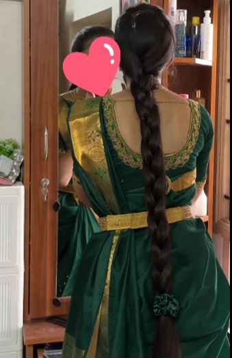 longhairumaa's tweet photo. Emerald Saree Part -2

#longbraid  #makeup https://t.co/VwGUc5GmUL