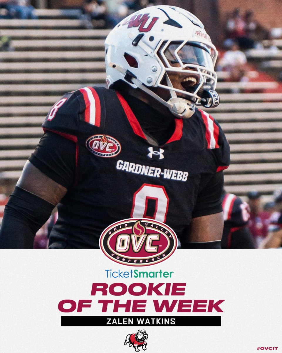 OVCSports's tweet photo. He made 6️⃣ tackles, including 3️⃣.5️⃣ for loss and a sack, and had 2️⃣ QBH in victory in the North/South BBQ Bowl.

@GWUFootball DL @Zalen_Watkins1 is the 𝗢𝗩𝗖 𝗙𝗼𝗼𝘁𝗯𝗮𝗹𝗹 𝗥𝗼𝗼𝗸𝗶𝗲 𝗼𝗳 𝘁𝗵𝗲 𝗪𝗲𝗲𝗸. 🏈

#SkoDawgs | #OVCit | @TicketSmarter https://t.co/zhMU3SjmqI