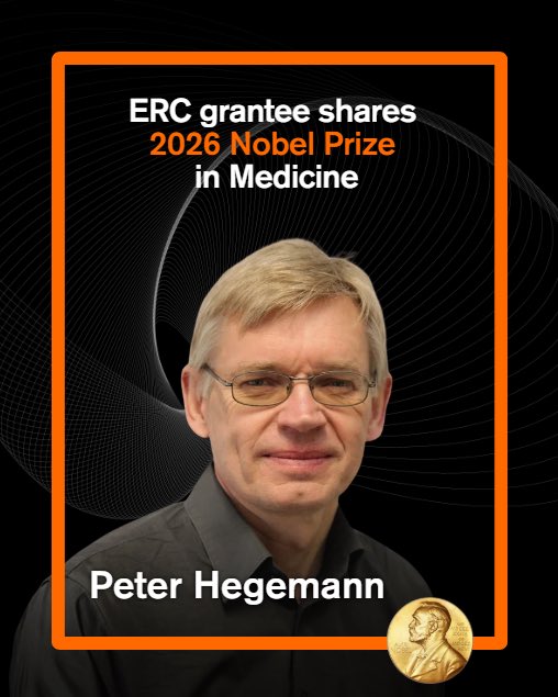 ERC_Research's tweet photo. 🏅 Peter Hegemann shared the 2026 Medicine Nobel Prize for research that paved the way for optogenetics, which enables controlling the activity of cells with light.
He has won funding from the ERC over 9 years.
https://t.co/ZYQCb4zJhO
🇪🇺 https://t.co/Us1yyPmmzD