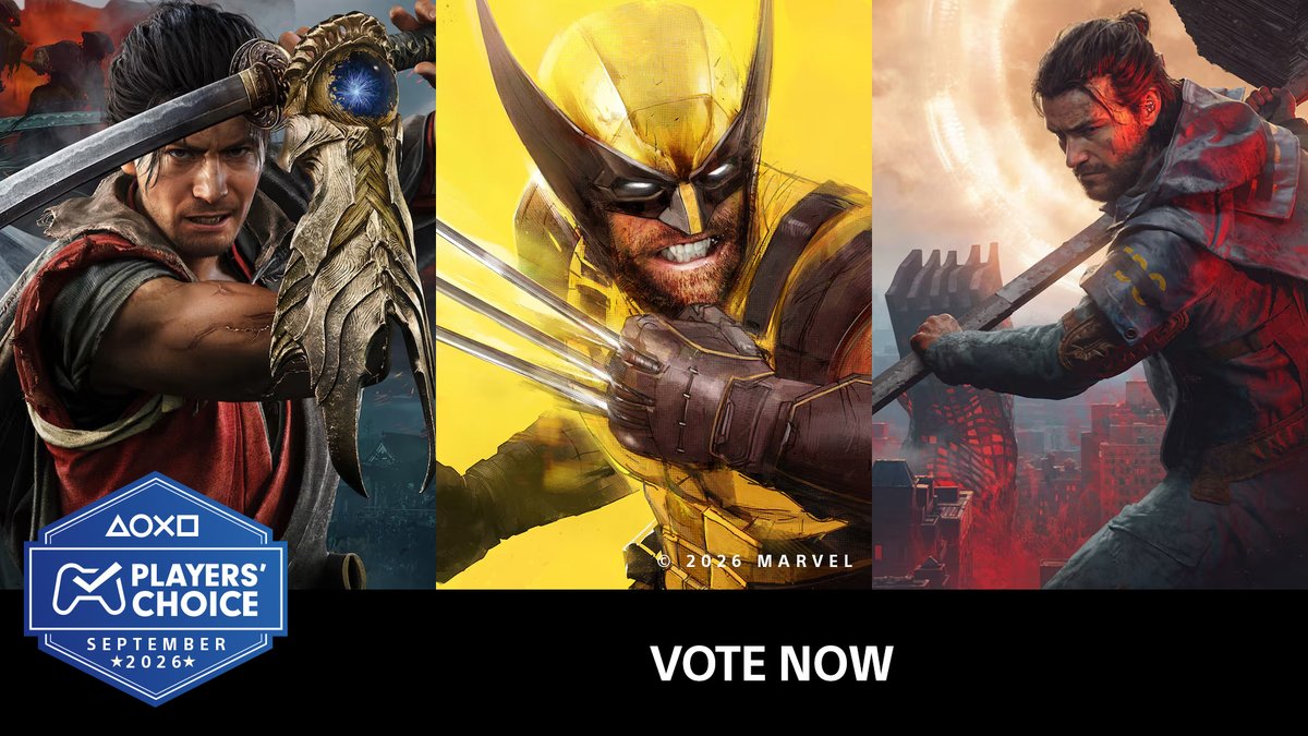 PlayStation's tweet photo. It's time to vote for your favorite new game from September.
 
Players' Choice polls are now open: https://t.co/yZ2MeeRgPK https://t.co/BgT2duWHUs